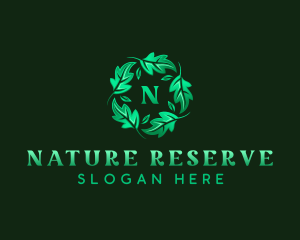 Eco Garden Leaves logo design