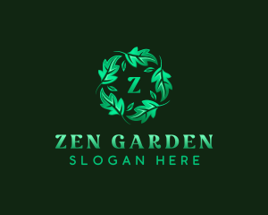 Eco Garden Leaves logo design