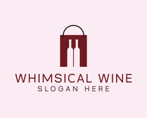 Wine Shopping Bag  logo design