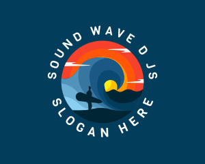 Beach Surfing Summer logo design