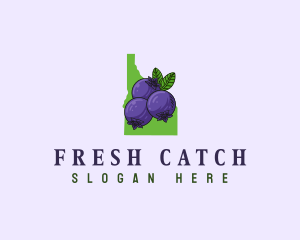 Idaho Huckleberry Fruit Logo