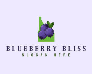 Idaho Huckleberry Fruit logo design