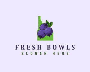 Idaho Huckleberry Fruit logo design