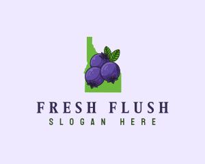 Idaho Huckleberry Fruit logo design