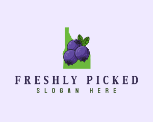 Idaho Huckleberry Fruit logo design