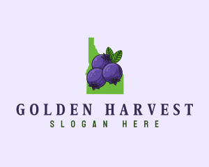 Idaho Huckleberry Fruit logo design