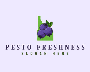 Idaho Huckleberry Fruit logo design