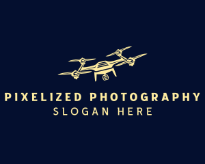 Quadcopter Aerial Drone logo design