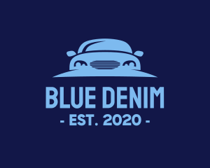 Blue Car Automobile logo design