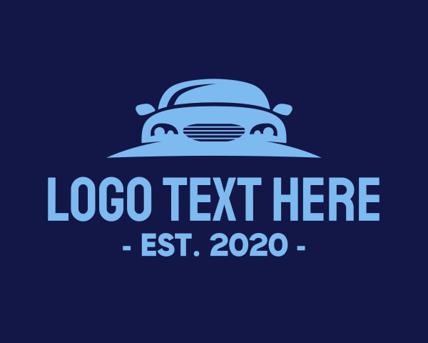 Blue Car logo example 1