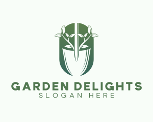 Landscaper Shovel Plant logo design