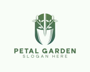 Landscaper Shovel Plant logo design