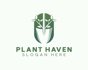 Landscaper Shovel Plant logo design