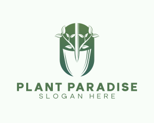 Landscaper Shovel Plant logo design