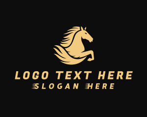 Fast Equestrian Horse  Logo