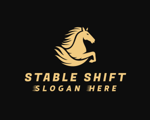 Fast Equestrian Horse  logo design