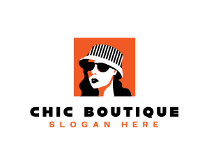 Woman Hat Boutique logo design