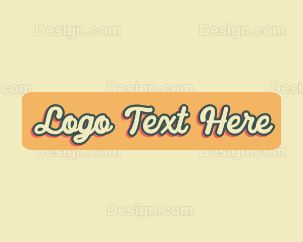 Tropical Hipster Cursive Logo