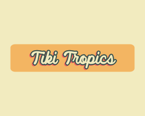 Tropical Hipster Cursive logo design