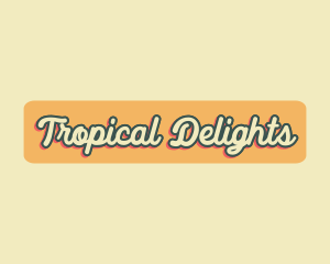 Tropical Hipster Cursive logo design