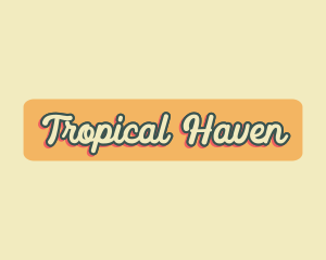 Tropical Hipster Cursive logo design