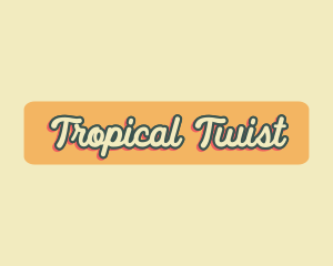 Tropical Hipster Cursive logo design