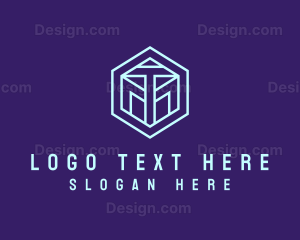 Hexagonal Minimalist Tech Logo