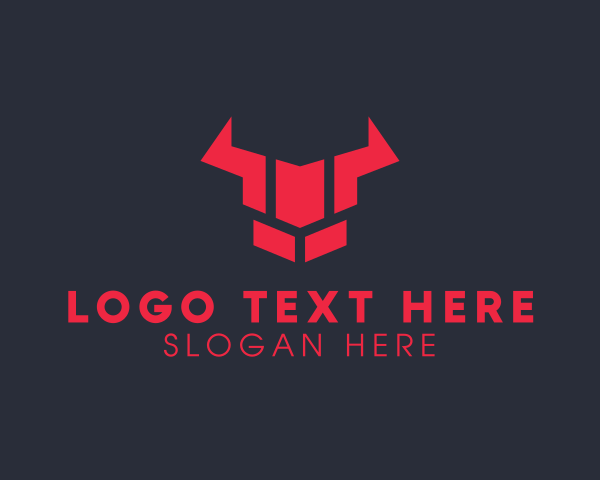 Bull Horn logo example 2