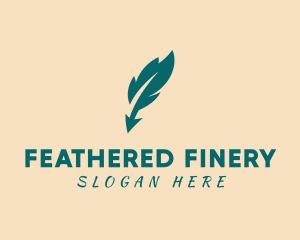 Feather Quill Writer  logo design