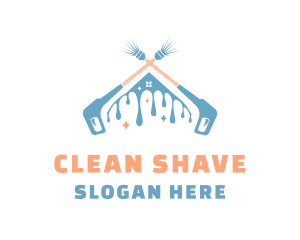 Home Washer Cleaning logo design