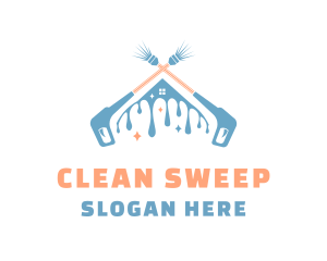 Home Washer Cleaning logo design