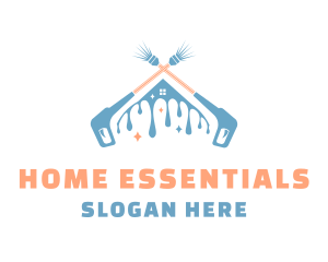 Home Washer Cleaning logo design