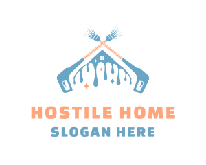 Home Washer Cleaning logo design