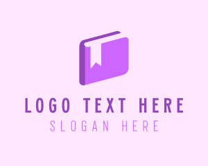 Book Purple Bookmark logo