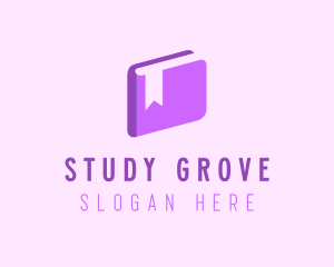 Book Purple Bookmark logo