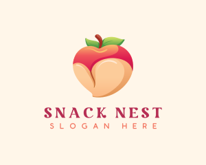 Peach Naughty Sexy logo design