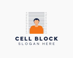 Prison Jail Male Inmate logo design