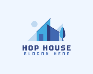 Apartment Roof House logo design