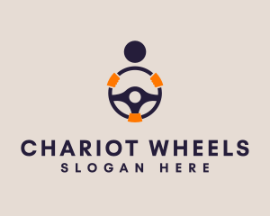 Driver Steering Wheel logo design