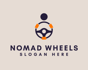 Driver Steering Wheel logo design