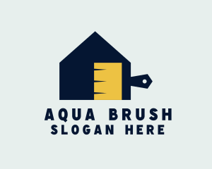 Paint Brush House Painting logo design