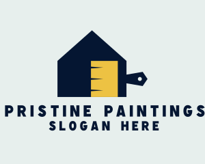 Paint Brush House Painting logo design