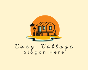 Sunset Beach Cottage logo design