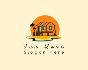 Sunset Beach Cottage logo design