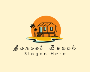 Sunset Beach Cottage logo design