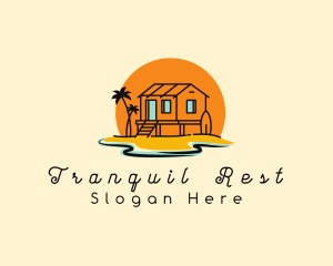 Sunset Beach Cottage logo design