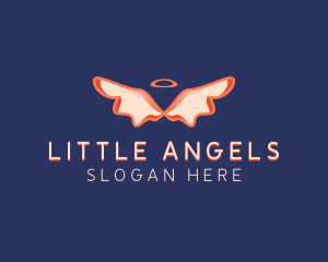 Halo Angel Wings logo design