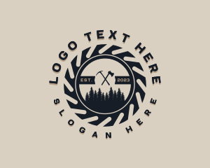 Woodwork Logging Lumberjack Logo