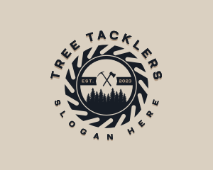 Woodwork Logging Lumberjack logo