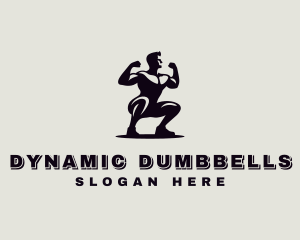 Bodybuilder Strong Man logo